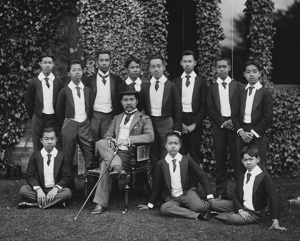 Detail of King Chulalongkorn with Students by Corbis