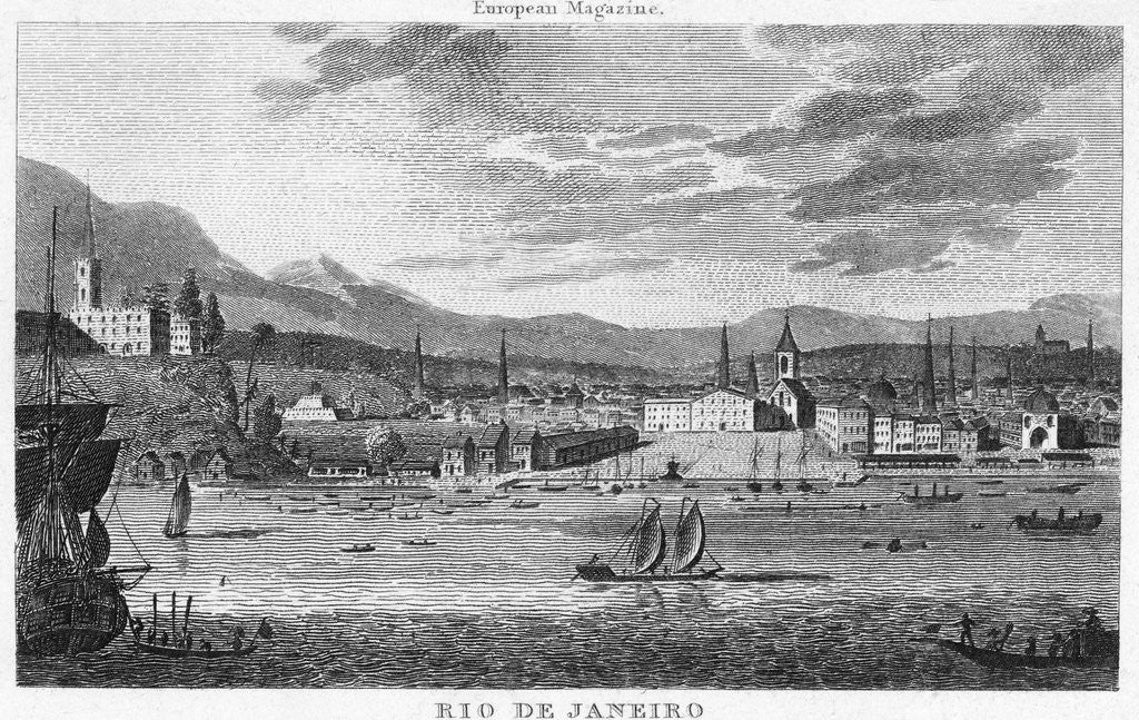 Detail of Rio de Janeiro Engraving by Anonymous