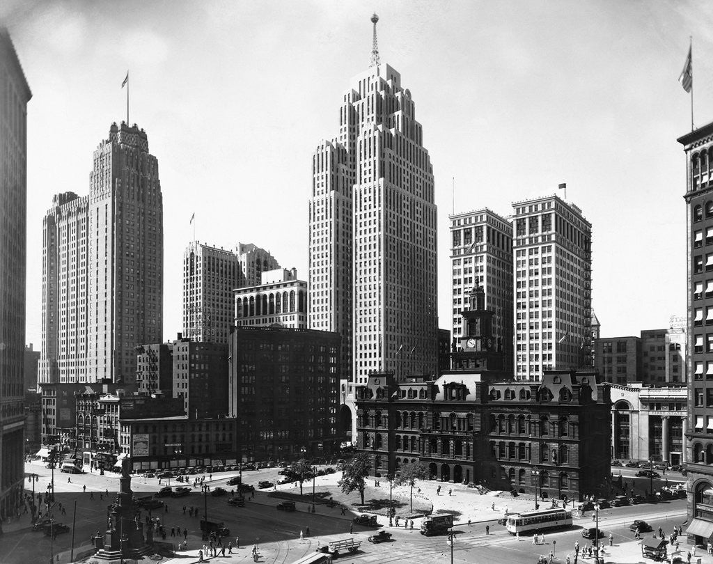 Detail of Mall Street in Detroit, Michigan by Anonymous