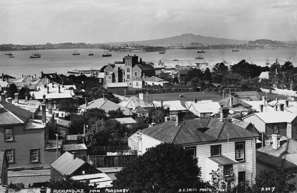 Detail of Auckland Harbour, ca. 1930 by Anonymous