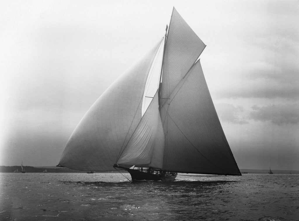 Detail of Iverna Yacht at Full Sail by Anonymous