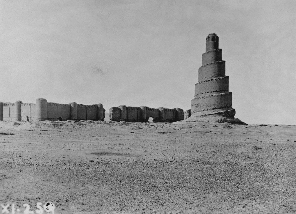 Detail of Mosque Of Samarra, Exterior, Mesopotamia by Anonymous