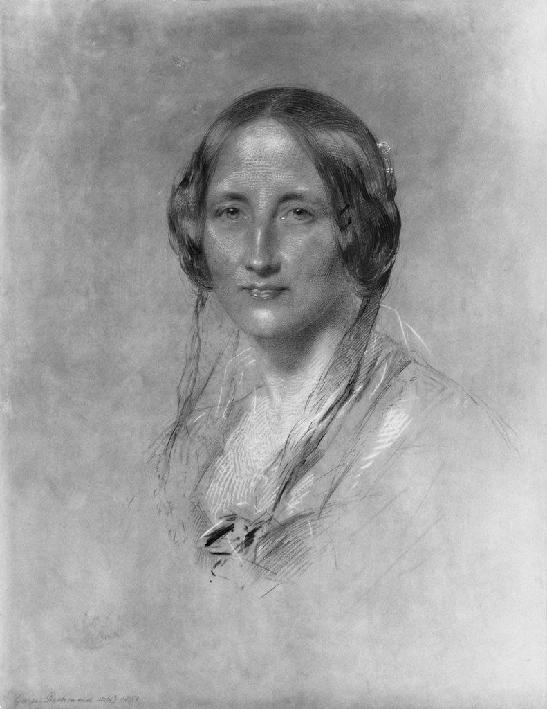 Detail of Portrait of Elizabeth Gaskell by Anonymous