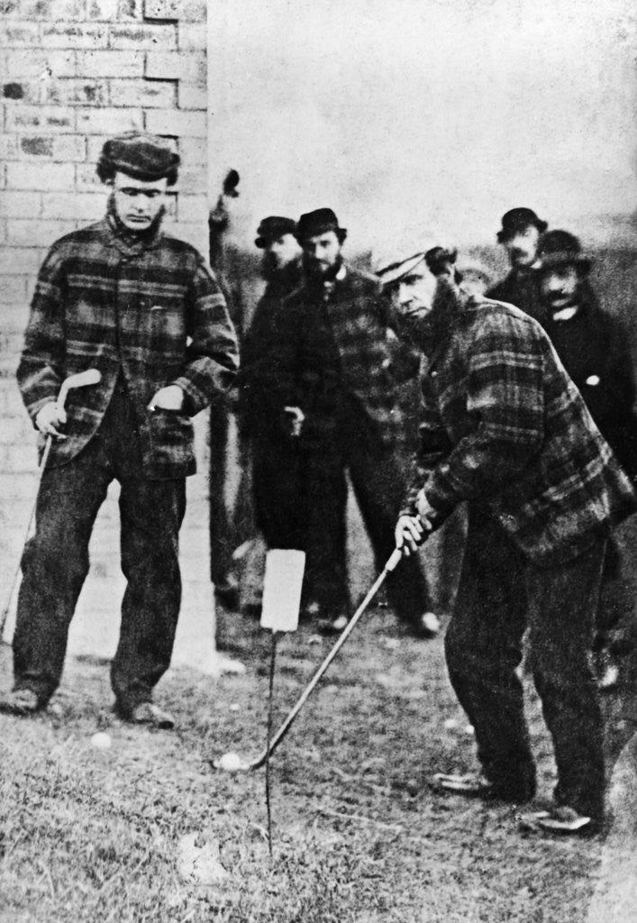Detail of Tom Morris Preparing to Swing His Golf Club by Anonymous