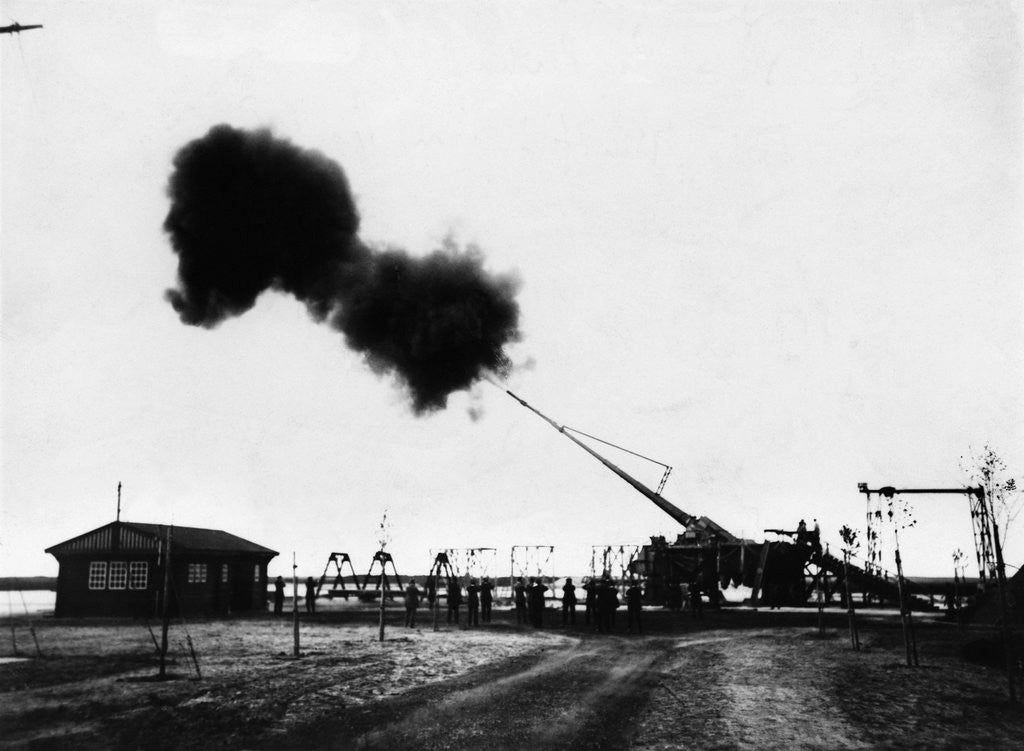 Detail of Krupp's 'Big Bertha' Gun is Fired by Anonymous