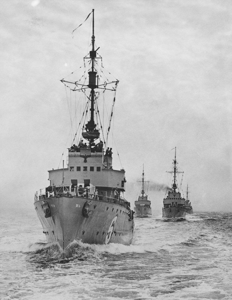 Detail of German Minesweepers in Swedish Waters, 1940 by Corbis