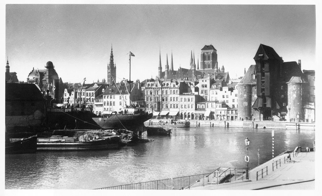 Detail of View of Danzig From River, 1939 by Anonymous
