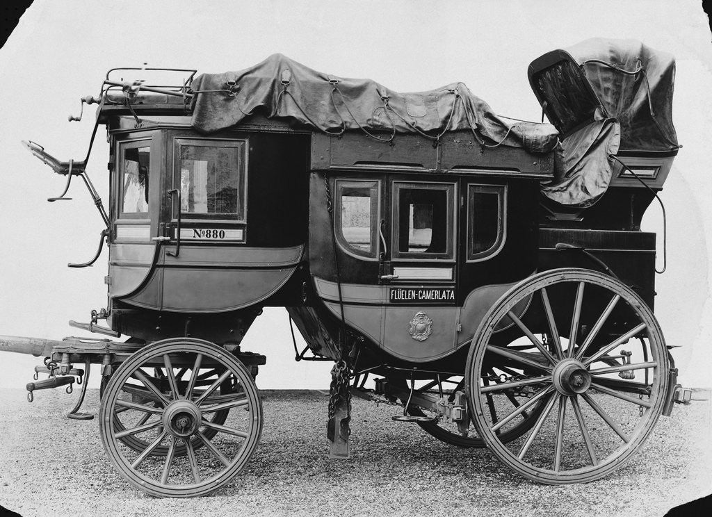 Detail of A Horse-drawn Stagecoach by Anonymous