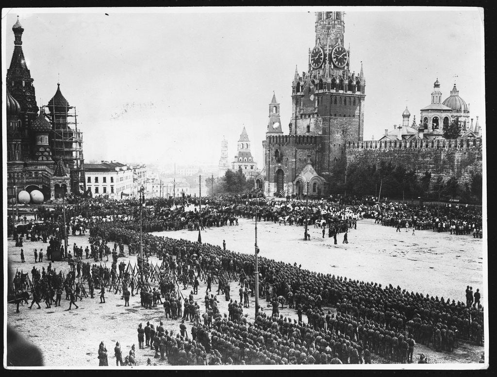 Detail of Red Troops Outside the Kremlin by Anonymous