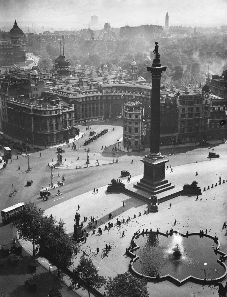 Detail of Trafalgar Square, London by Anonymous