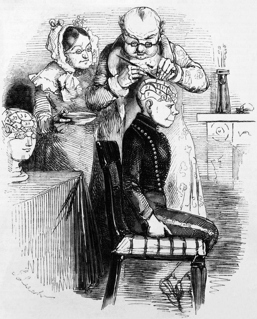 Detail of Phrenologist at work by Anonymous