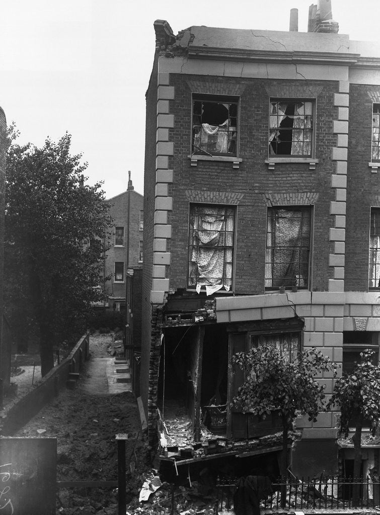 Detail of Zeppelin Damage in Shoreditch, London, UK by Corbis
