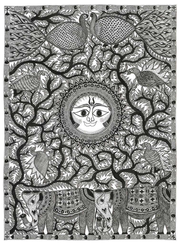 Detail of Sun and Animals by Anil