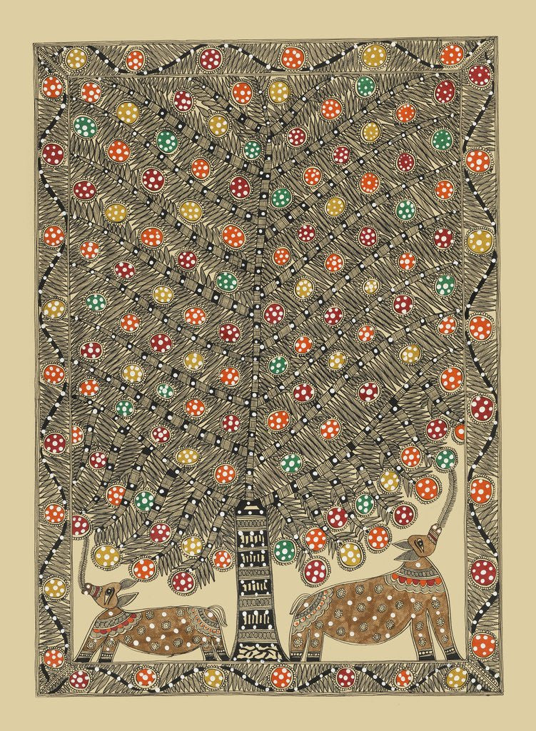 Detail of Deer under Tree by Pradeep