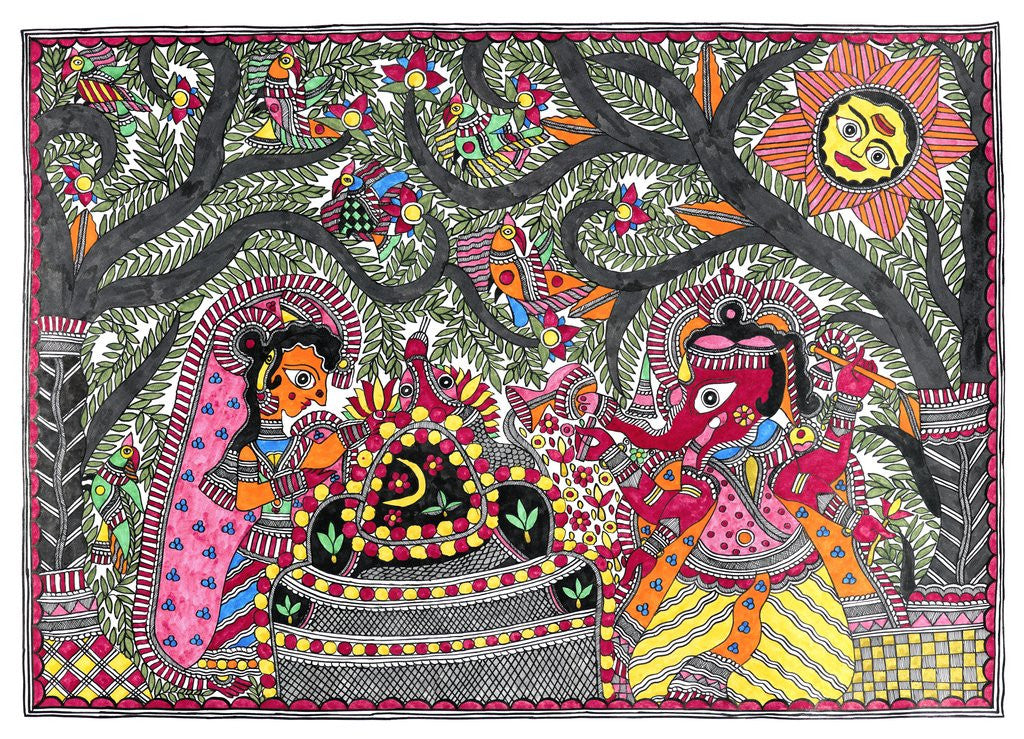 Detail of Ganesh & Laxmi Banquet by Bebi