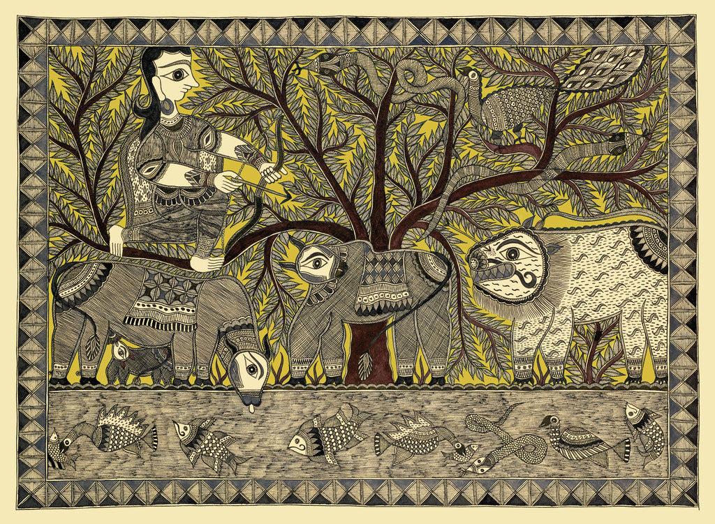 Detail of Lion and Hunter by Anil