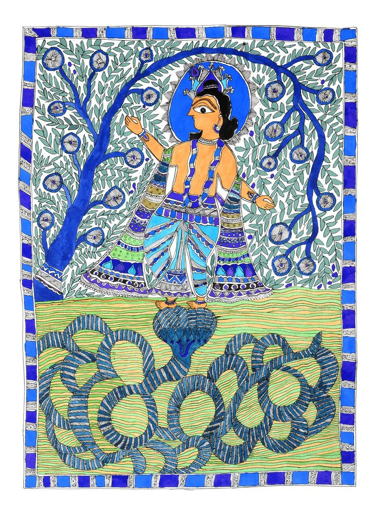 Detail of Krishna and Naga by Sunil