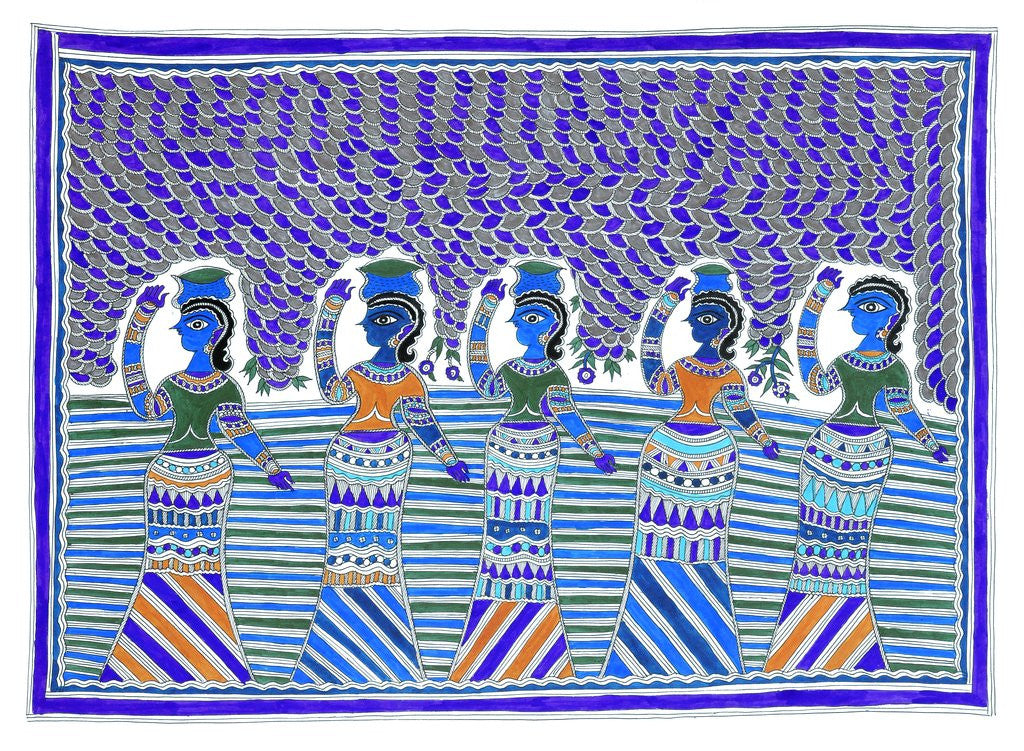 Detail of Gopis by Kushal