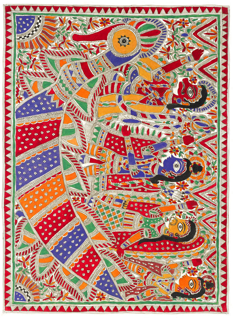 Detail of Rama , Sita & Lakshmana by Anand