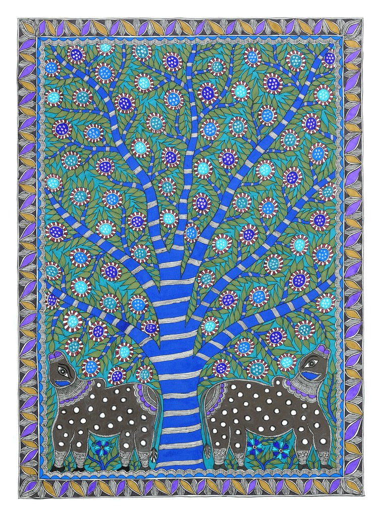 Detail of Cows under Tree by Pradeep