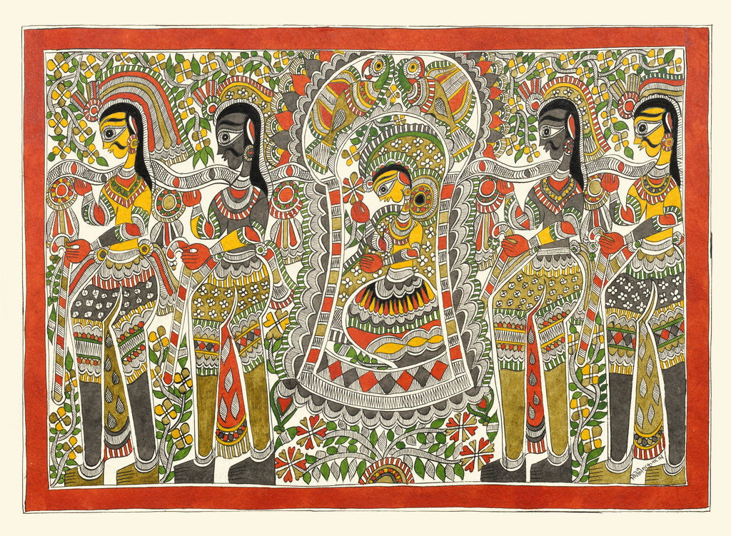 Detail of Dholi of Bride by Mithlesh