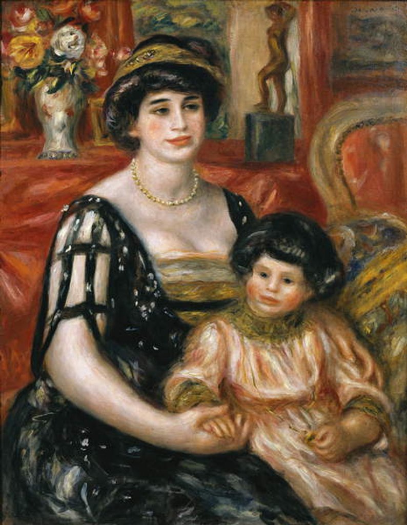 Detail of Madame Josse Bernheim-Jeune et son fils Henry' by Pierre Auguste Renoir