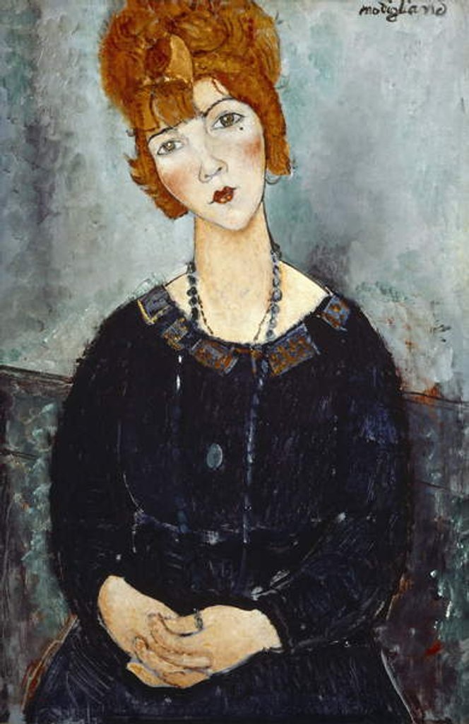 Detail of Woman with a Necklace, 1910 by Amedeo Modigliani