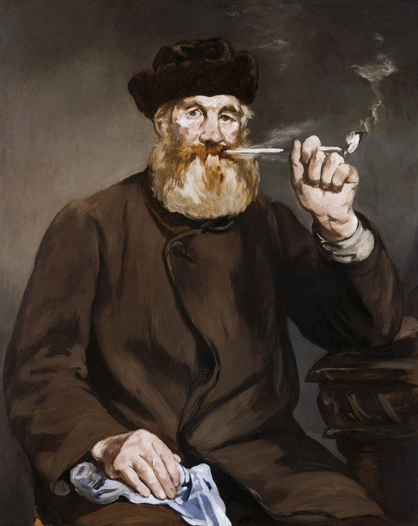 Detail of Man Smoking a Pipe by Edouard Manet