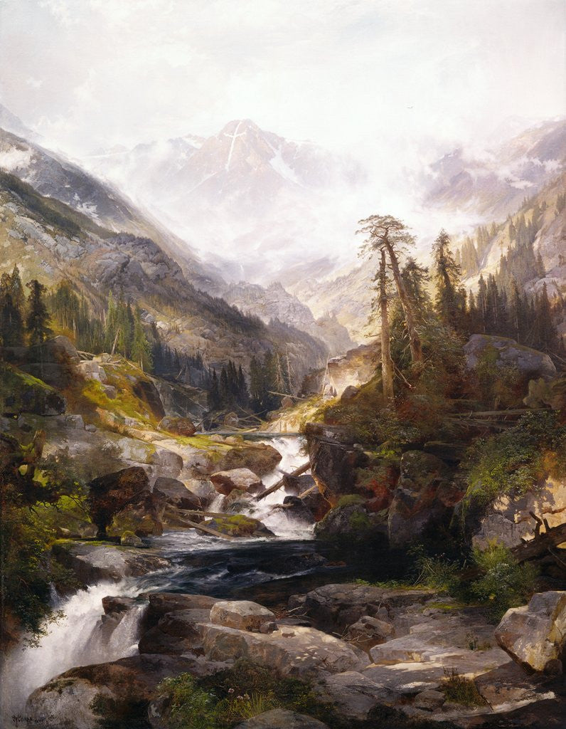 Detail of The Mountain of the Holy Cross by Thomas Moran