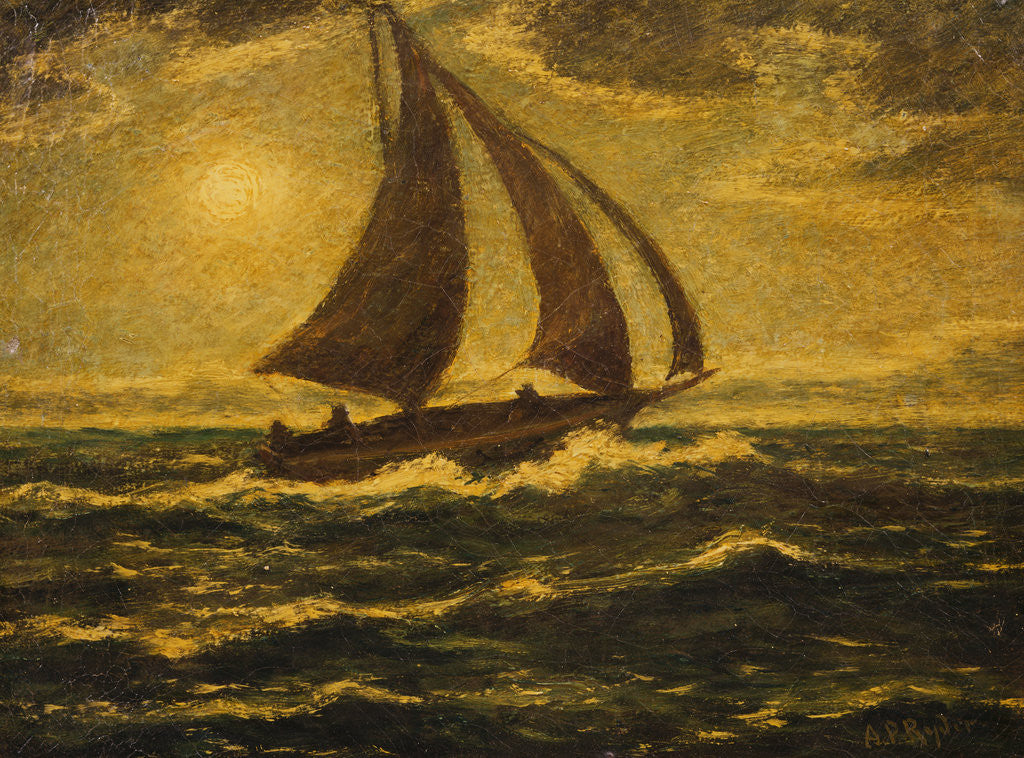 Detail of Moonlight Sail by Albert Pinkham Ryder