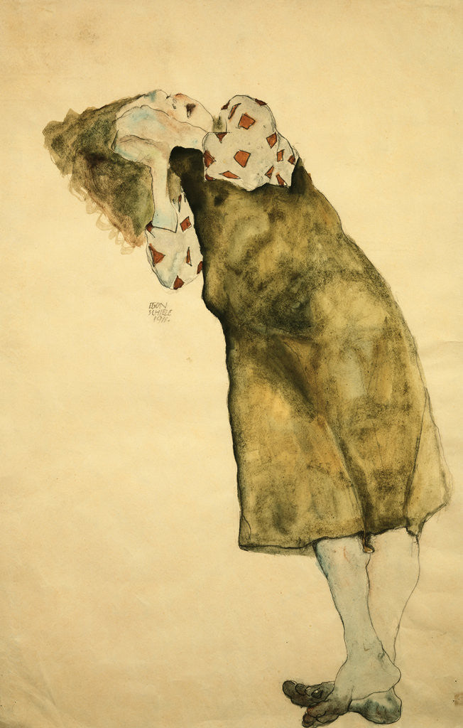 Detail of Sleeping Girl by Egon Schiele