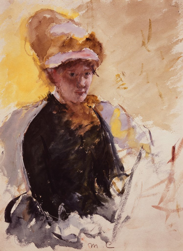 Detail of Self Portrait by Mary Cassatt