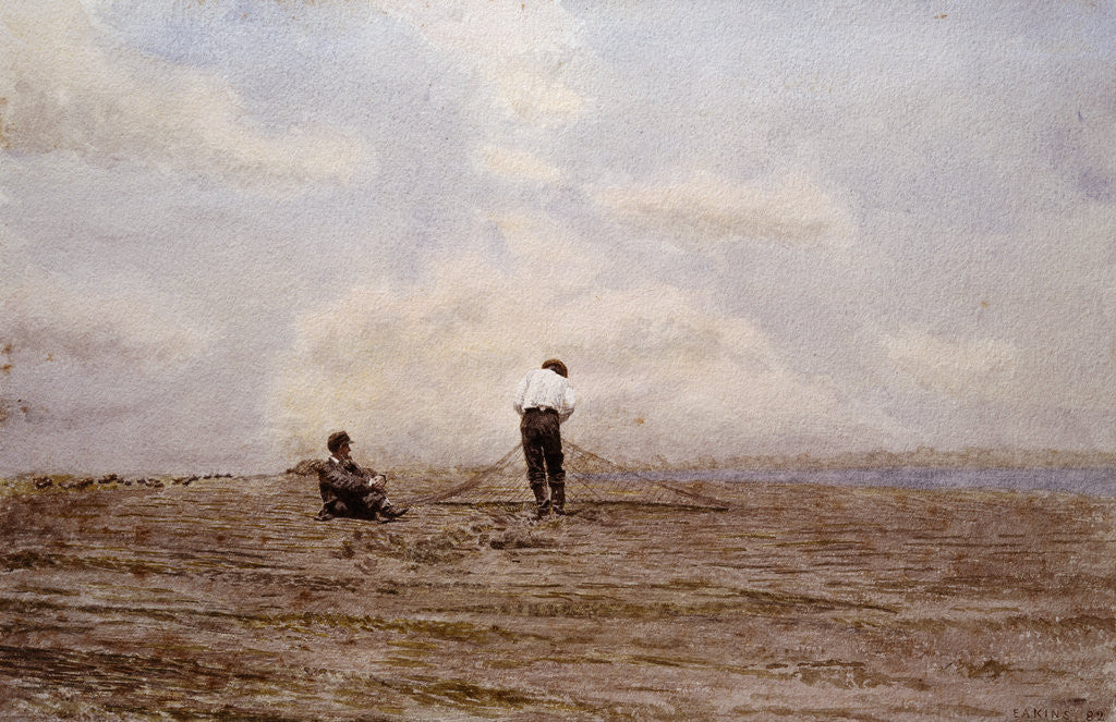 Detail of Tending the Fishing Nets by Thomas Eakins