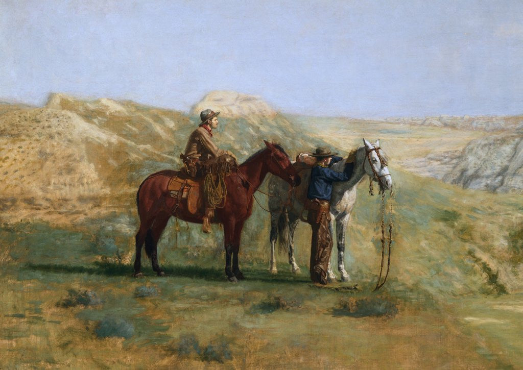 Detail of Detail of Cowboys in the Badlands by Thomas Eakins
