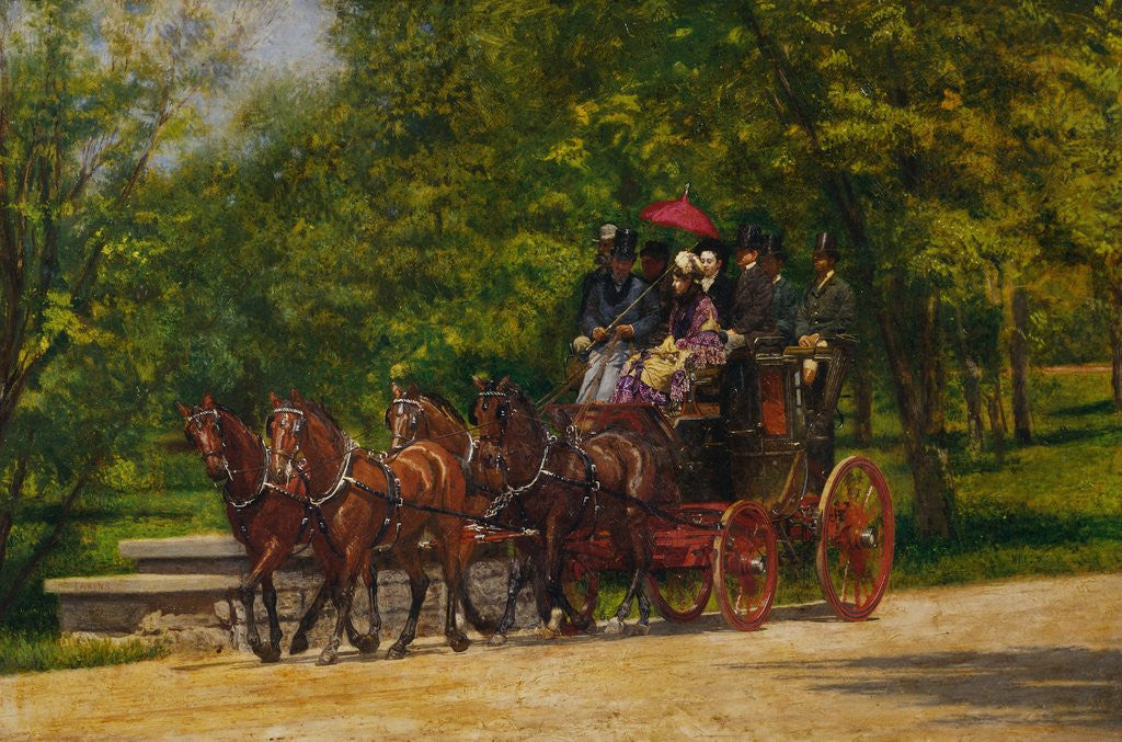 Detail of The Fairman Rogers Four-in-Hand by Thomas Eakins