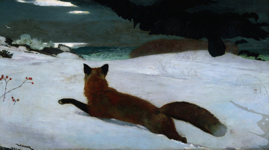 Detail of The Fox Hunt by Winslow Homer