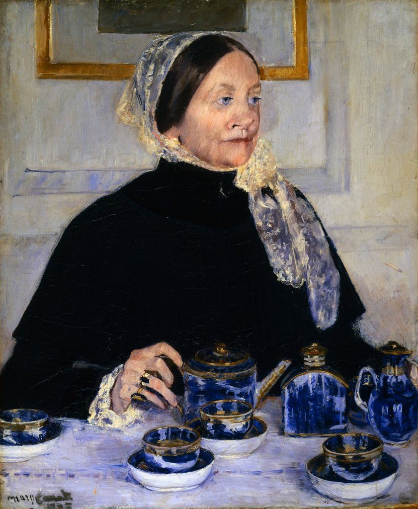 Detail of Lady at the Tea Table by Mary Cassatt