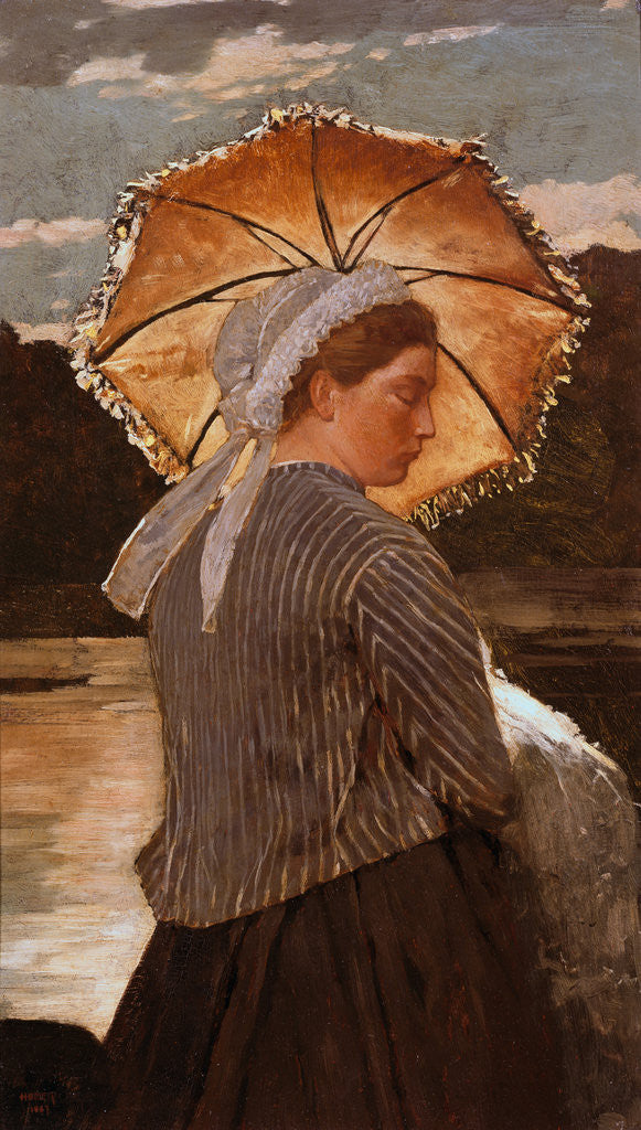 Detail of Woman with Parasol by Winslow Homer