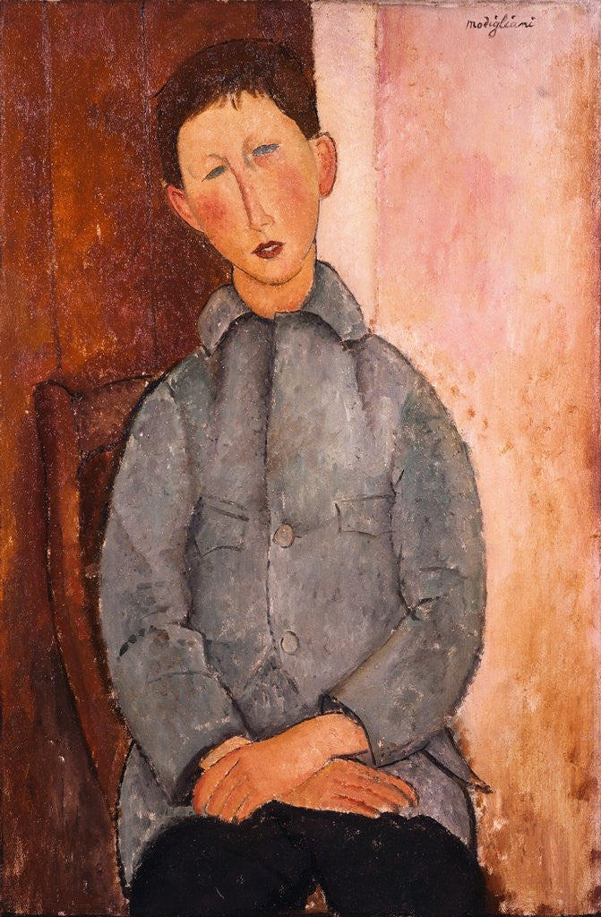Detail of Boy in a Blue Shirt by Amedeo Modigliani