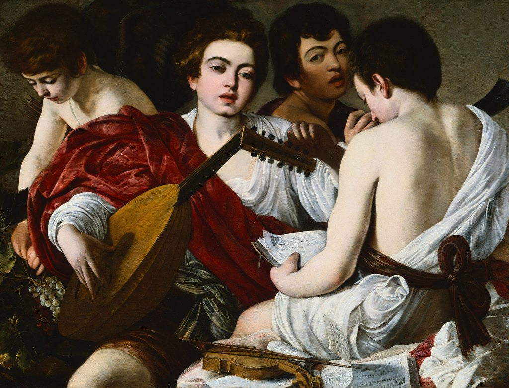 Detail of Allegory of Music by Caravaggio