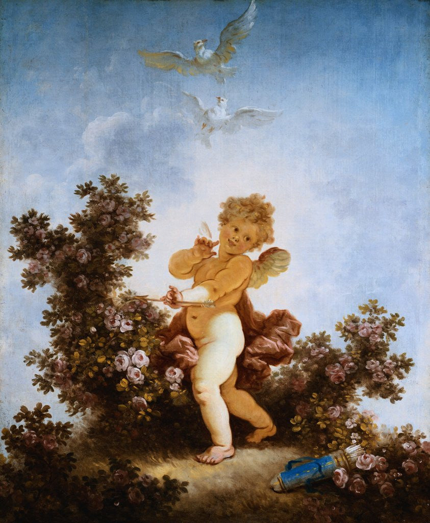 Detail of Love the Sentinel by Jean Honore Fragonard