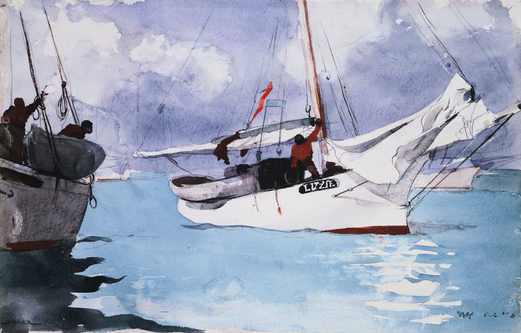 Detail of Fishing Boats, Key West by Winslow Homer