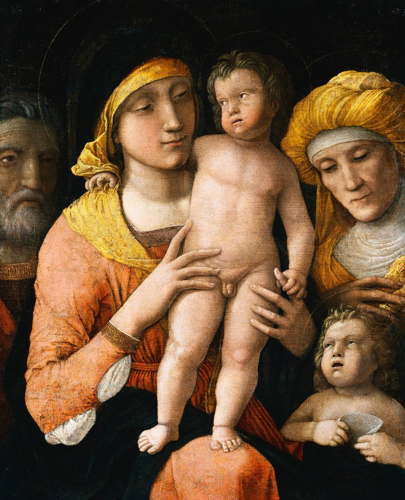 Detail of The Holy Family with Saint Elizabeth and the Infant Saint John the Baptist by Andrea Mantegna