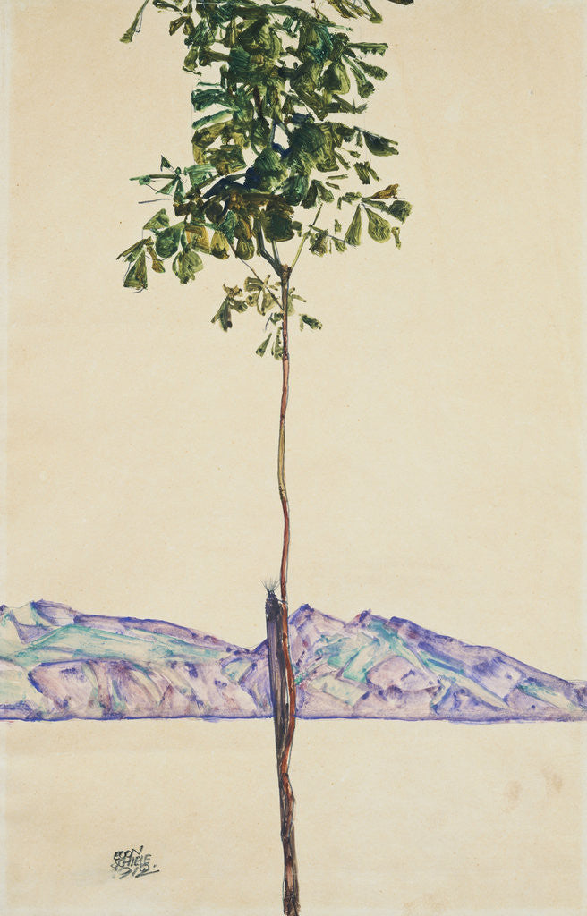 Detail of Little Tree (Chestnut Tree at Lake Constance) by Egon Schiele