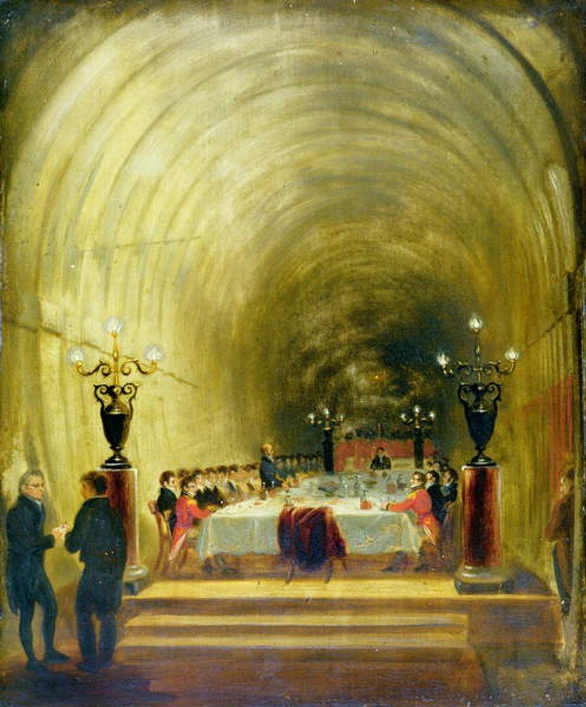 Detail of Banquet in the Thames Tunnel, c.1827 by George (attr.to) Jones