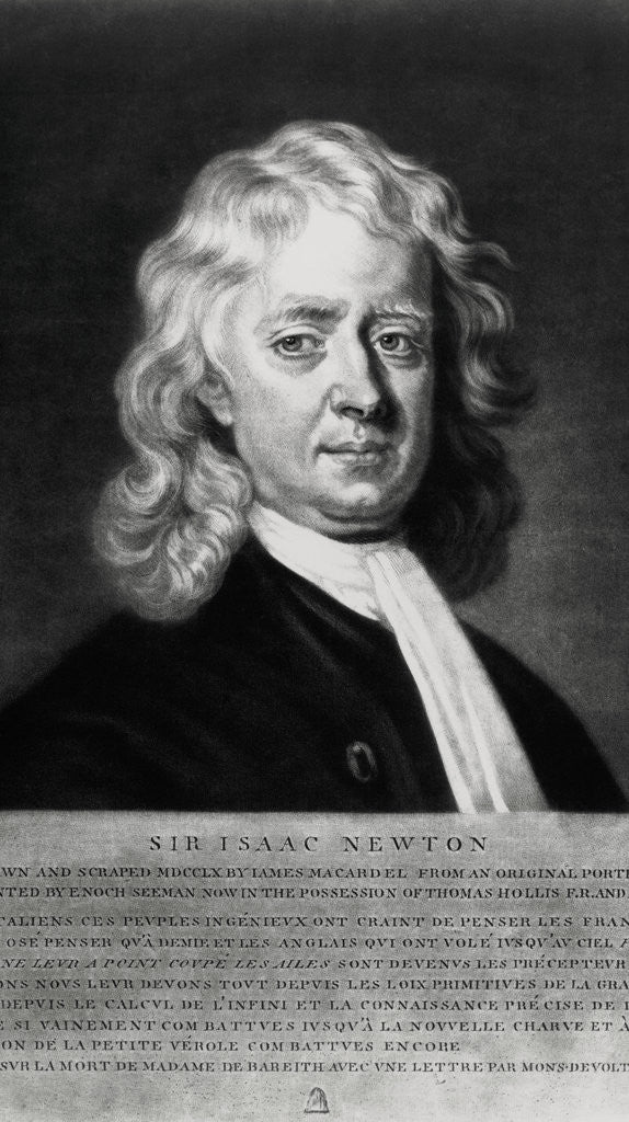Detail of Portrait of Sir Isaac Newton by Anonymous