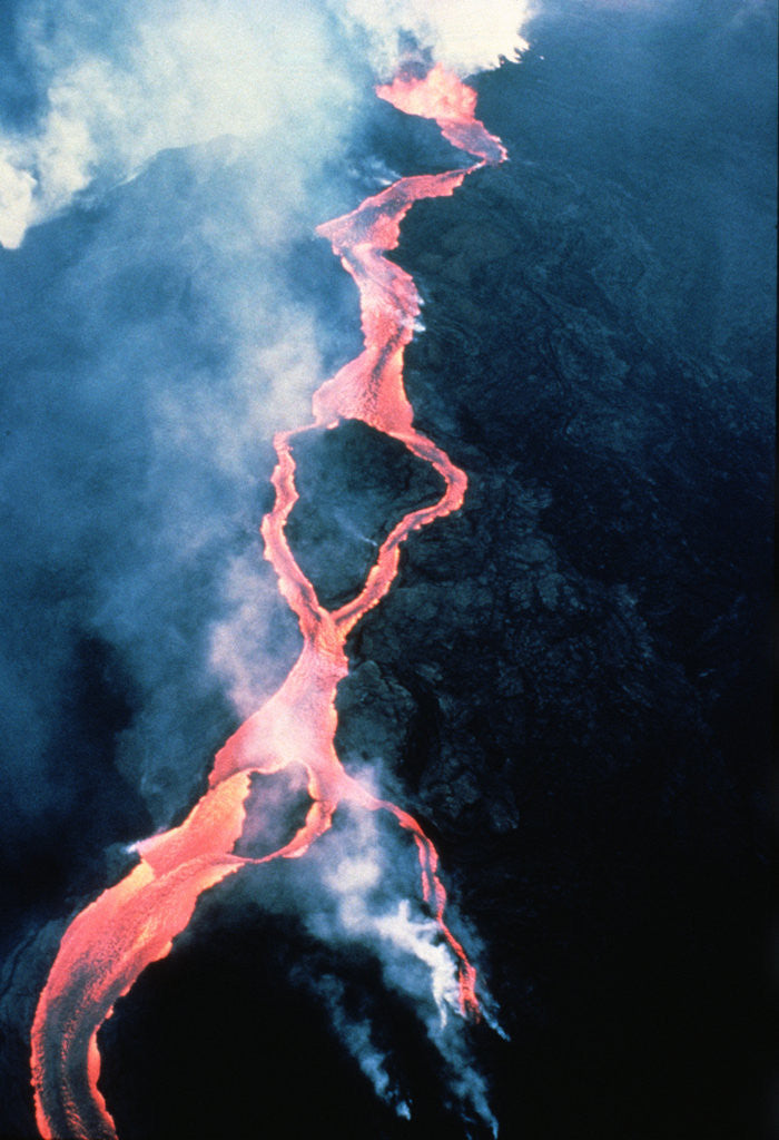 Detail of Lava Channel Flowing from Mauna Loa by Anonymous