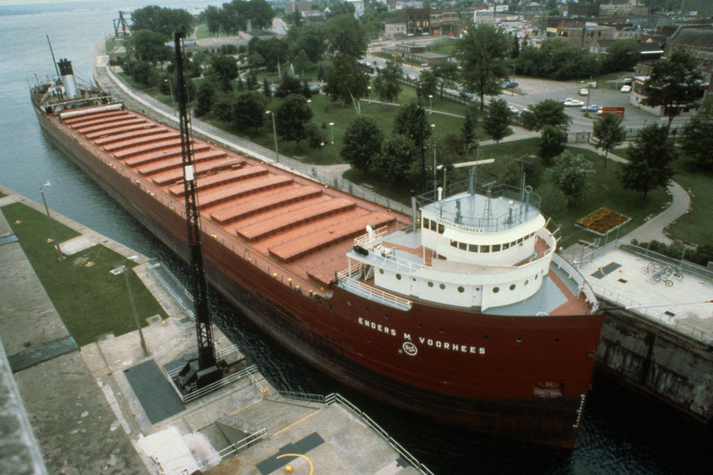 Detail of Bulk Iron Ore Carrier, Great Lakes Carriers by Corbis