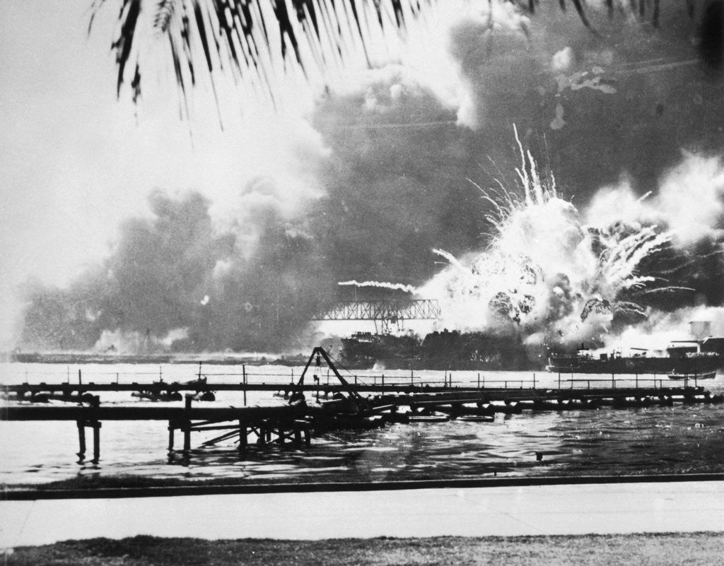 Detail of USS Shaw Exploding by Anonymous