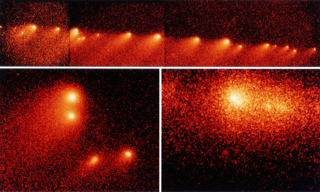 Detail of Hubble Telescope Comparison Photographs of Comet by Anonymous